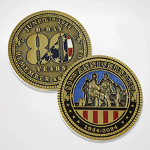 80TH ANNIVERSARY OF D-DAY 1.75&quot; CHALLENGE COIN - $39.99