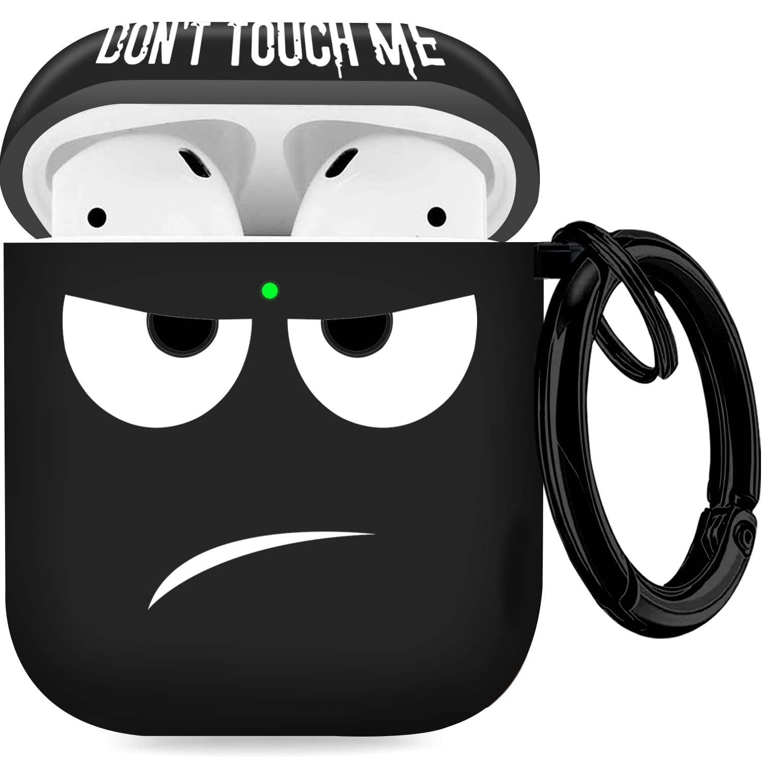 Youtec for Airpods Case, Don't Touch Me for Airpods Cover with Keychain Soft Cu