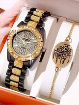 Reloj de cuarzo con incrustaciones de diamantes para mujer, conjunto de ... - £23.58 GBP