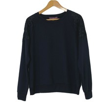 Gloria Vanderbilt Women&#39;s size Small Lace Crewneck Pullover Sweatshirt T... - $22.49