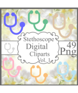 Stethoscope Digital Cliparts Vol. 1 - $37.17 MXN