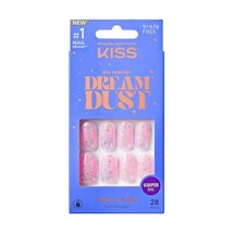 KISS Gel Fantasy Dreamdust, Press-On Nails, Nail glue included, Diamonds 4 Me&#39;, - £10.26 GBP