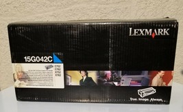 Lexmark 15G042C Cyan Toner Cartridge. New, Genuine And Unopened. - $36.34