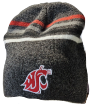 Washington State University Cougars WSC Striped Beanie Hat One Size - £7.40 GBP