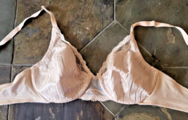 36C Vintage Underscene Semi Sheer Plunge Underwire Bra 941 - $21.76