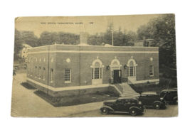 POST OFFICE, FARMINGTON, MAINE, VINTAGE POSTCARD  Black &amp; White Old Cars... - $23.70