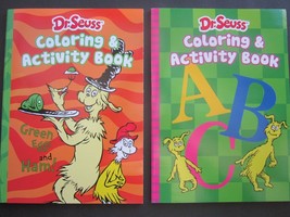 Dr. Seuss Coloring &amp; Activity 2 Bks &quot;ABC&quot; &amp; &quot;Green Eggs &amp; Ham&quot; Made USA New! - £5.87 GBP