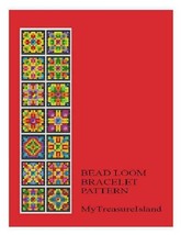 Bead Loom Bracelet Quilt Style 2 Multicolored Squares Pattern PDF BP_90 - $5.50