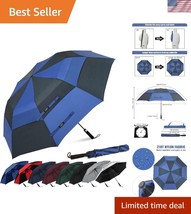 Navy/Royal Blue 62-Inch Auto Open Golf Umbrella - Perfect for Sports &amp; T... - €33,65 EUR