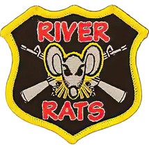 Vietnam River Rats Patch Black &amp; Red 3&quot; - £14.12 GBP