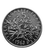 5 francs Sower Silver 1963 - $461.09 MXN