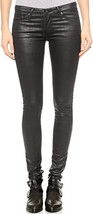 AG Adriano Goldschmied The Legging Ankle Jean Black Leatherette size 27 R - £77.79 GBP