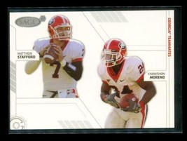 2009 Hit Sage College Football Card S-3 Matthew Stafford Knowshon Moreno Georgia - £3.30 GBP