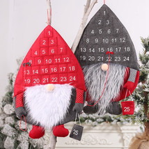 Christmas Advent Calendar Santa Claus Faceless Doll Hanging Christmas Decor Door - £12.42 GBP