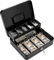 Compact Cash Box with Key and Money Tray - Ideal for Small Business Use ... - $51.43