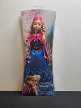 New Classic Frozen Disney Sparkle Anna of Arendelle Doll-12&quot; 2013 Hard t... - £11.05 GBP