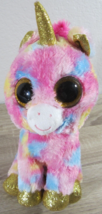 Ty Silk Beanie Boos Fantasia the Unicorn 9&quot; Medium Plush Stuffed Animal Tie-Dyed - £6.34 GBP