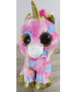 Ty Silk Beanie Boos Fantasia the Unicorn 9&quot; Medium Plush Stuffed Animal ... - £6.24 GBP