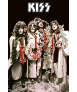 KISS Band Holiday 24 x 36 Inch Custom Snow Poster - Rock Memorabilia Gift - $830.12 MXN