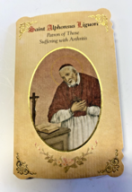 Saint Alphonsus Ligouri &quot;Arthritis Prayer&quot; Card + Medal, New from Italy - $5.94