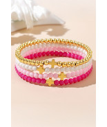 Gold Criss Cross Beaded Bracelet - $5.13