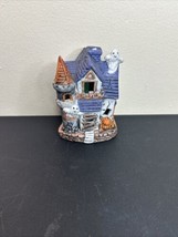 Vintage KF Party Lite Haunted House Tea Light Holder Halloween Decor Ghosts - £11.97 GBP