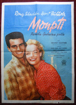 1957 Original Movie Poster Germany Monpti Love From Paris Kautner Schneider - £105.98 GBP