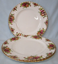 Royal Albert Old Country Roses Dinner Plate 10 1/2&quot;, Set of 3, England 1962 - $43.45