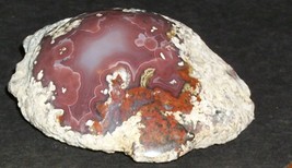 Bob Hicks Ranch Old Stock Laguna Mexican Macedonia Alanzia Agate Purple Heart #1 - £91.92 GBP