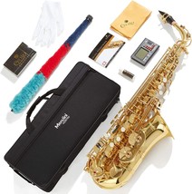 Mendini By Cecilio Eb Alto Saxophone - Case, Tuner, Mouthpiece, 10 Reeds, - £362.57 GBP