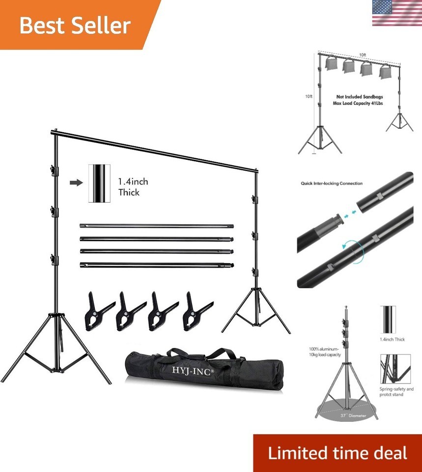 Professional 10 x 10ft Photography Backdrop Support Kit with Carry Bag &amp;... - $117.80