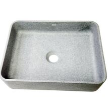 Vigo VG04064 Segovia Gothic Rectangular Concrete Vessel Bathroom Sink - ... - $100.90