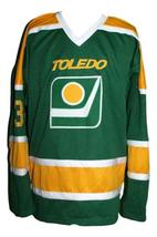 Any Name Number Toledo Goaldiggers Retro Hockey Jersey Green Any Size image 4