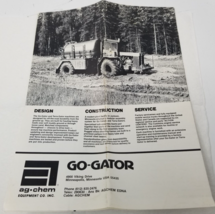 Go Gator All Terrain Tractor Hauler Brochure 1984 Ag Chem Specifications... - $18.95