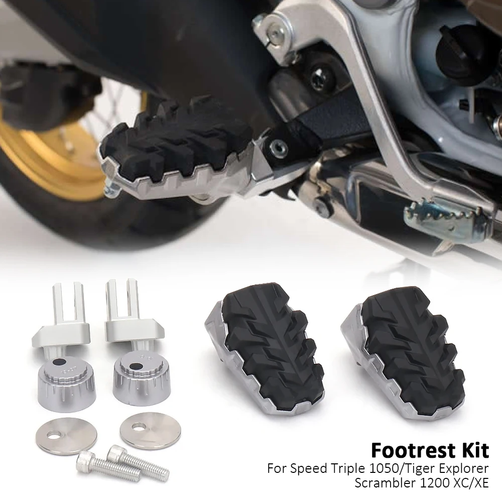 Motorcycle Footrest Foot Peg Rest Pedals For Scrambler 1200 XE XC 18-24 ... - $105.66