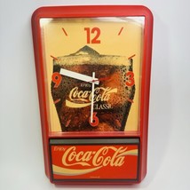 VTG 1992 Ridan Displays Plastic Coca-Cola Battery Operated Wall Clock Red Works! - £28.08 GBP