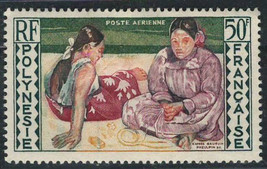 French Polynesia 1958 Very Fine MH Air Post Stamp Scott # C25 CV 12.00$ - £6.64 GBP
