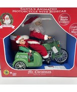 Mr. Christmas Motorcycle with Sidecar -Santa &amp; Elf Music, Motion, Lights... - £38.37 GBP