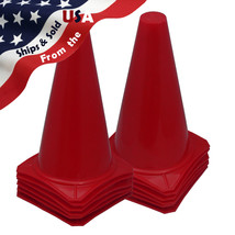 9&quot; inch RED Cones Sport Agility Traffic Field Soccer Football Training Q... - £22.05 GBP