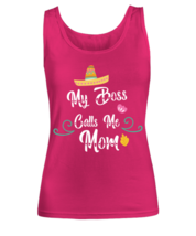 My Boss Calls Me Mom, heliconia Women&#39;s Tank Top. Model 60045  - £21.57 GBP