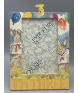 Vintage Exposures Picture Frame Age 3 Birthday 4x6 Photo I&#39;m Three Bunny... - $368.73 MXN