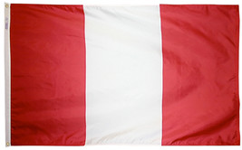 Peru - 3&#39;X5&#39; Nylon Flag (Civil) - £34.93 GBP