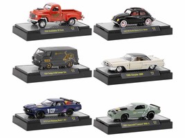 &quot;Auto Meets&quot; Set of 6 Cars IN DISPLAY CASES Release 76 Limited Edition 1... - £57.67 GBP