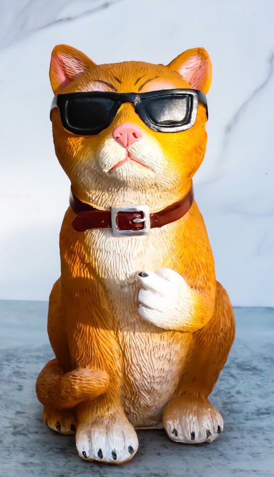 No Pussies Here! Tabby Cat With Shades Flipping The Bird Middle Finger F... - $22.95