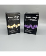 Lot 2 Halloween LED Lights Skulls &amp; Spiders 20 Battery Operated Spooky D... - $304.25 MXN