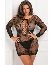 RENE ROFE TIE BREAKER LONG SLEEVE LACE FLORAL DRESS Size Queen - £15.45 GBP