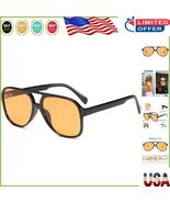 Lightweight Large Frame Aviator Sunglasses with UV400 Lens - Vintage Style - $31.87 CAD
