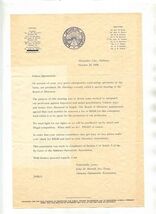 Alabama Optometric Association Letter Alexander City 1938 - $17.82