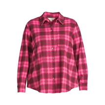 Terra &amp; Sky Women&#39;s Plus Size Button Front Knit Shirt Size 4X (28W-30W) Pink - £23.36 GBP