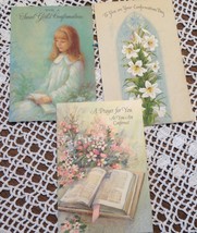 Catholic Confirmation Card Vintage Lot of 3 1960s Signed - £3.11 GBP